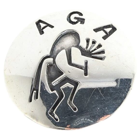 Signed Mike Simplicio Zuni Kokopelli Negative Space Possibly Customized Brooch - Picture 5 of 9